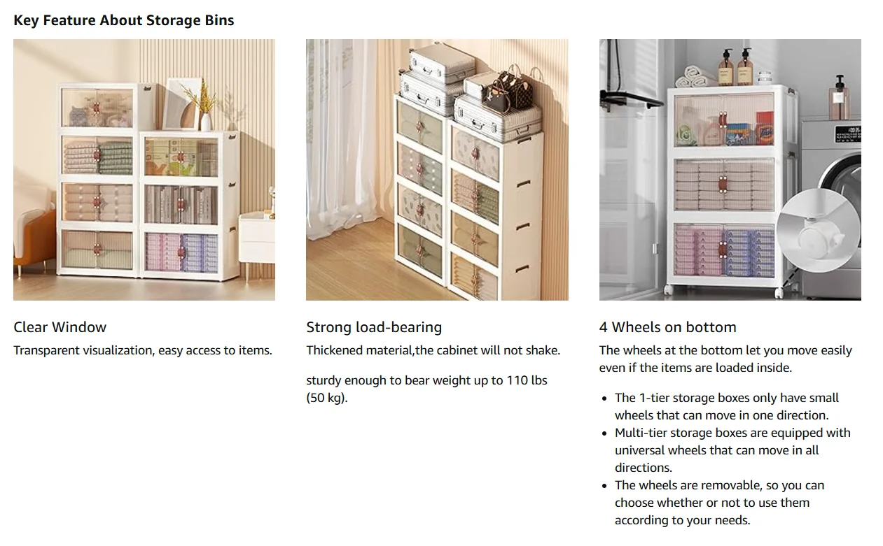 4 tier storage binsac 