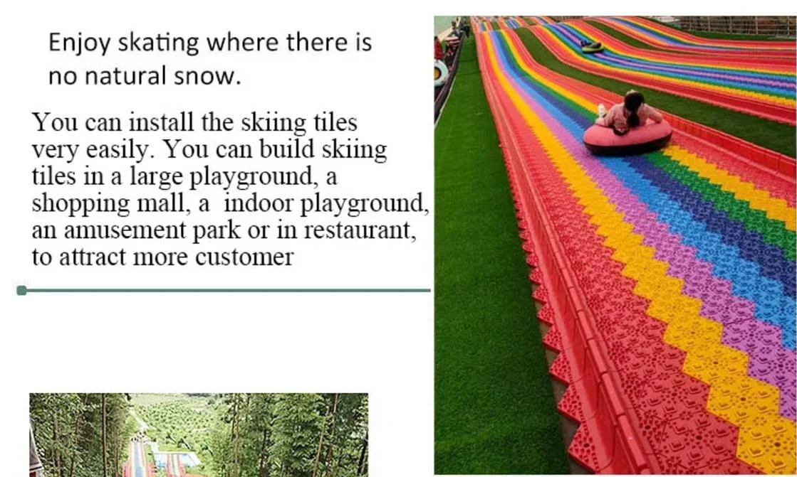 Kids and adult rainbow slide